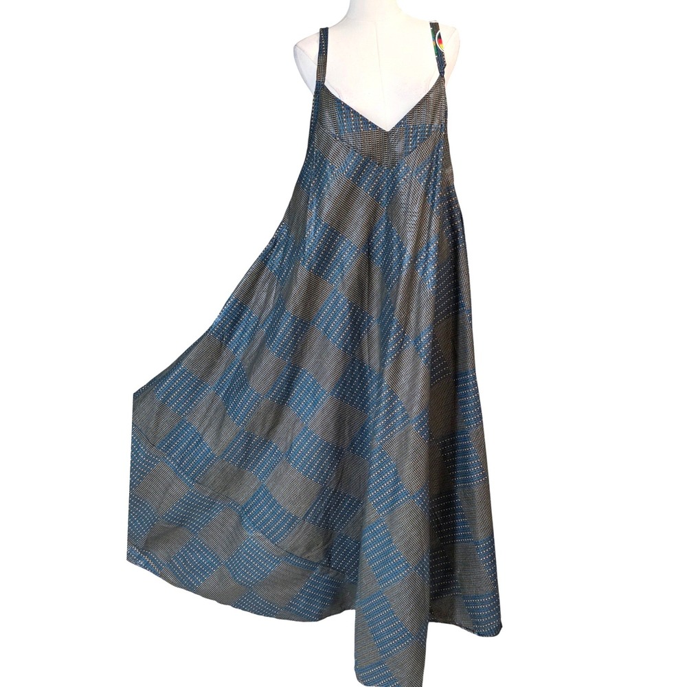 Block Prints qualityMaxi Sun Dress Spaghetti Strap with Pockets - Picture 4 of 13
